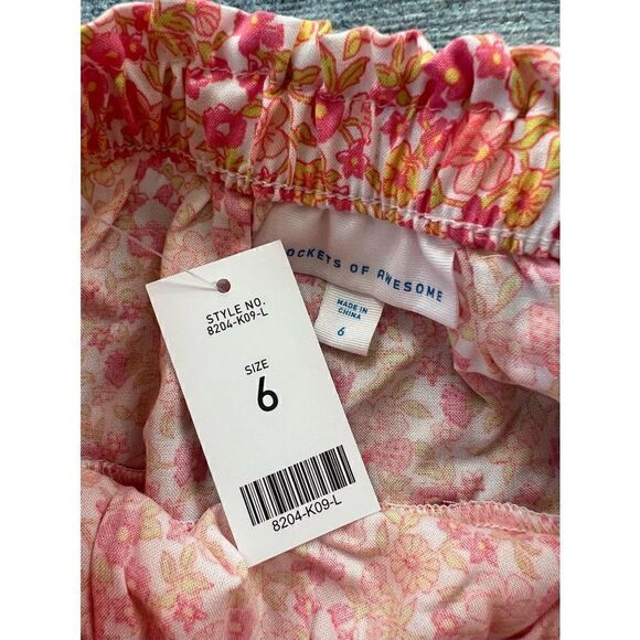 NWT! Orange Pink Yellow Floral Flutter Skirt Size 6 - Picture 4 of 5